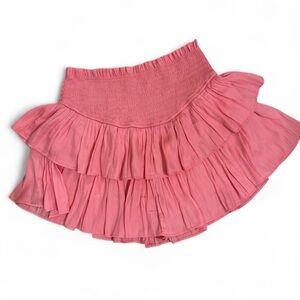 Mustard Seed Pink Tiered Ruffle Skirt